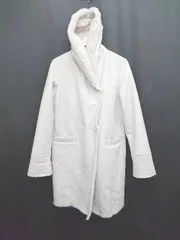 ◇ COMME CA ISM コムサイズム フェイクムートン スウェード調 長袖 コート サイズ11 グレージュ系 レディース P  【1402160009548】