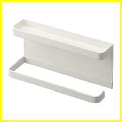 【最短発送】フック付き 玄関扉収納 傘立て スマート 約W20XD7XH9.5cm 5041 ホワイト アンブレラホルダー トレー付きマグネット 山崎実業(Yamazaki)