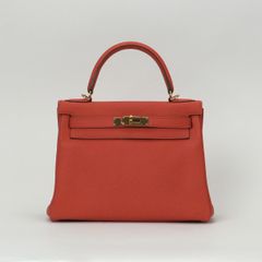 エルメス HERMES ケリー28 ケリー 28 バッグ トートバッグ ショルダーバッグ トゴ カプシーヌ オレンジ ゴールド金具