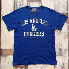 Majestic ロサンゼルス・ドジャース ロゴTシャツ ブルー　古着