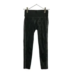 adidas アディダス メッシュ切替 トレーニング レギンス M ブラック×グレー CLIMALITE レディース 古着