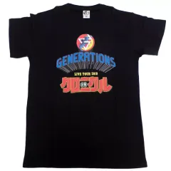 【中古】Tシャツ(男性アイドル) GENERATIONS Tシャツ ブラック Mサイズ 「GENERATIONS LIVE TOUR 2019 “少年クロニクル”」