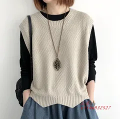 ニット ベスト レディース 秋 プルオーバー ニットベスト カジュアルレイヤード クールネック ノースリーブ 重ね着 シンプル おしゃれ 着回し 体型カバー vii4w932527