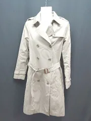 ◇ ◎ NATURAL BEAUTY BASIC コットン100％ バックスリット 綺麗め 長袖 トレンチコート サイズM ベージュ レディース E  【1308290038741】