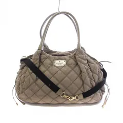 ケイトスペード KATE SPADE マザーズバック ボストン ショルダー 2WAY キルティング ミニポーチ付き ロゴプレート グレー ■GY18 /MQのサムネイル