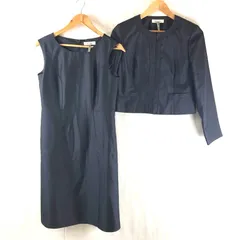 リファンネ Rifanne 東京ソワール セットアップ ジャケット ワンピース ノースリーブ 裏地付き ネイビー 9サイズ 2025052700362