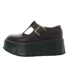 マルニ MARNI メリージェーンシューズ プラットフォーム 厚底 バックル レザー 36 ブラック /YO11のサムネイル