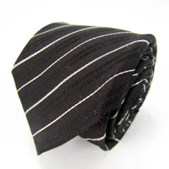 レミュー ブランド ネクタイ ストライプ柄 シルク PO  メンズ ネイビー LES MUES  【中古】