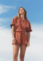 極美品ZARA(ザラ)オレンジスウェットセットアップ