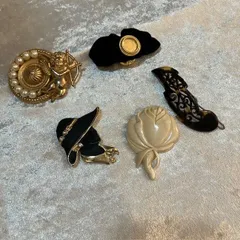 ブローチ　ピンブローチ　アクセサリー小物　5点セット