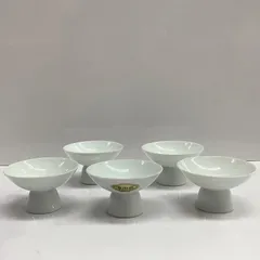 盃　(白)無地5個セット(陶磁器)