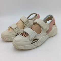 ZARA ザラ オープンスニーカー サンダル オフホワイト ピンク EU37サイズ 23.5cm相当 レディース 女性 E-5-3