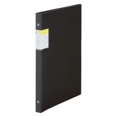 （まとめ買い）キングジム クリアーファイル カキコ 差し替え式 A4 20ポケット 黒 8682-BK 【3冊セット】