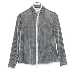 ARMANI COLLEZIONI アルマーニコレッツォーニ ストライプ柄 ジャケット 8 ホワイト レディース 古着のサムネイル