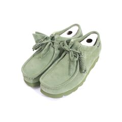 【新品】Clarks クラークス 25.5cm メンズ シューズ ワラビー 23年製 WallabeeGTX Loden Green ワラビー GTX 緑 新品 古着