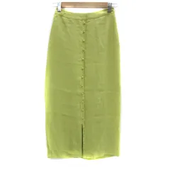 トゥデイフル TODAYFUL タイトスカート マキシ丈 ロング丈 無地 スリット 36 黄色 イエロー /YS29