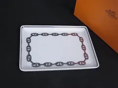 エルメスシェーヌダンクル　スクエア　プレート エルメス シェーヌダンクル スクエアプレート HERMES陶器小物