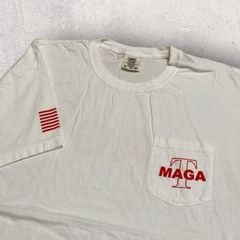 US古着 COMFORT COLORS MAGA アメリカ Make America Great Again Tシャツ XL ホワイト