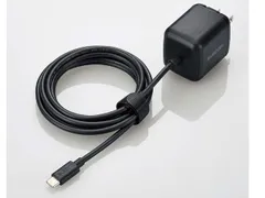 【新品・2営業日で発送】ELECOM エレコム ノートPC用ACアダプター／65W／USB-Cケーブル一体／2.0m(ACDC-PD8665BK)のサムネイル