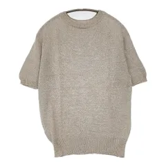 【美品/22年製】マーガレットハウエル ニット Lサイズ 日本製 ベージュ マーガレットハウエル カシミヤ混クルーネックニットプル