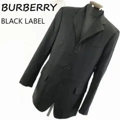 BURBERRY/BLACK LABEL　三陽商会製　総裏地　ウール/テーラードジャケット　サイズ40R　メンズM-L〈黒/BLACK〉　　管NO. W7-005<sale>