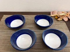 ★他の商品と合わせて購入でお買得になります!コメント下さい★アウトレット★4個セット★【お得限定1セット限り】美濃焼　マルチボール　小鉢　変形小鉢　ルリ