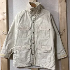 Woolrich/ウールリッチ MADE IN USA 中綿 マウンテンジャケット シェルジャケット パファージャケット ウエストドローコード フード欠損 メンズ ホワイトベージュ