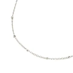 【H：シルバー×70cm】[Cream dot. クリームドット公式] ネックレス レディース ステンレス製 金属アレルギー つけっぱなし サージカルステンレス タイプ 極細 ロング スキンジュエリー 45cm 55cm 70cm チェーン 大人  