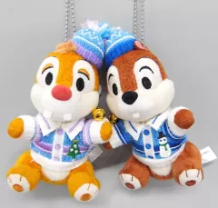 【中古】ぬいぐるみ チップ＆デール(ディズニー・クリスマス・ストーリーズ) ぬいぐるみバッジセット 「ディズニー・クリスマス2018」 東京ディズニーランド限定