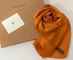 イタリア製 LOUIS VUITTON ルイヴィトン モノグラム柄 大判シルクスカーフ
