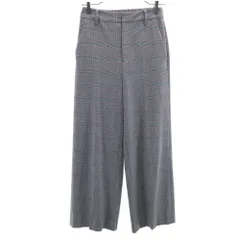 A day in the life UNITED ARROWS アデイインザライフユナイテッドアローズ グレンチェック ワイドパンツ 36 グレー レディース 古着