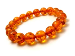 琥珀 （合成） アンバー ブレスレット 10mm パワーストーン ブレスレット レディース メンズ 数珠 アクセサリー