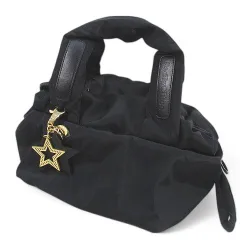 シーバイクロエ　トートバッグ　黒　ロゴ　チャーム　キャンバス　ワンショル　u17 シーバイクロエ トートバッグ 黒 ロゴ チャーム キャンバス