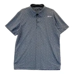 サイズ：LL SRIXON スリクソン by DESCENTE フロントロゴ 半袖ポロシャツ 総柄 グレー系 [240101429976] ゴルフウェア メンズ ストスト