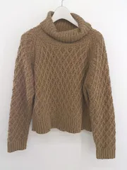 ◇ MAJESTIC LEGON タートルネック ショート 長袖 ニット セーター サイズM ブラウン系 レディース P  【1302070002236】