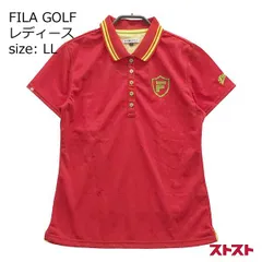FILA GOLF フィラゴルフ 半袖ポロシャツ レッド系 LL [240001976621] [240001976621]#