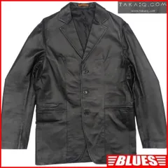 テーラードジャケット レザー タカキュー M 黒 本革 メンズ NR3485