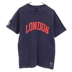 ステューシー プリント 半袖 Tシャツ M ネイビー系 STUSSY 胸ポケット メンズ 【中古】  【230514】 メール便可