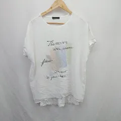 ◇ ⊂ Bou jeloud ボンジュルード レーヨン素材 半袖 シアーデザインカットソー サイズF ホワイト系 レディース E  【1506300022241】