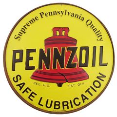 アメリカン ダイカット エンボス メタルサイン PENNZOIL