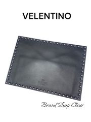 美品 VALENTINO クラッチバッグ 牛革 BLK ヴァレンティノ - Brand Shop