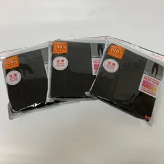 【新品】UNIQLO ユニクロ 極暖 ヒートテック コットン タイツ ブラック XLサイズ 3点セット【k1050】
