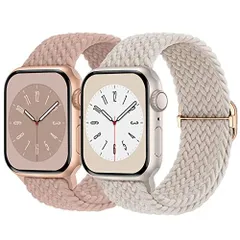 41mm40mm38mm_スターライトダークピンク 2枚入りButifacion コンパチブル Apple Watch バンド 41mm 40mm 38mm ナイロン製 アップルウォッチ バンド 伸縮性 iwatch ベルト Series 987SE65432