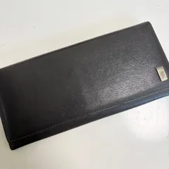 【送料無料】Dunhill/ダンヒル/長財布/二つ折り財布/ウォレット/サイフ/ブラック/シンプル/無地/中古品/レザー