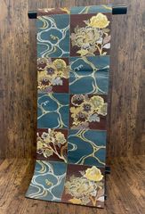 【西陣織】市松取り金刺繍袋帯