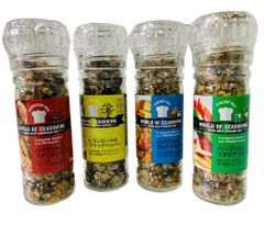ミル付き 調味料☆ ペッパー＆ハーブ3種&ソルト2種セット ～容器再利用