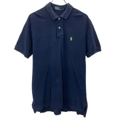 POLO RALPH LAUREN 半袖 ロゴ ポロシャツ L ネイビー ポロラルフローレン ワンポイント ロゴ 刺繍 アメカジ 古着卸 アメリカ仕入 a707-5195