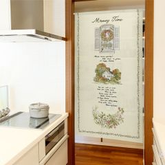 【SIMON BAKER】のれん 85x150cm「Memory Time」【日本製】暖簾 家紋 目隠し 花のれん 植物 伊藤若冲【匿名配送ネコポス 全国送料無料】