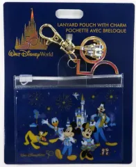 【中古】バッグ 集合 チャーム付きランヤードポーチ 「ディズニー」 ショップディズニー限定