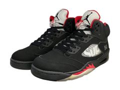 NIKE (ナイキ) × SUPREME (シュプリーム) AIR JORDAN 5 RETRO エアジョーダン レトロ スニーカー 824371-001 28cm US10 ブラック レッド メンズ/065